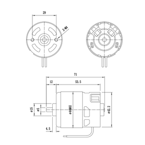RS735サンプル提供可能 永久磁石マイクロブラシ付き<span class=keywords><strong>DC</strong></span>モーター 直径42mm 18V 15500RPM 172.77W ボート＆ファン用ウォーターポンプ - Product Image 5