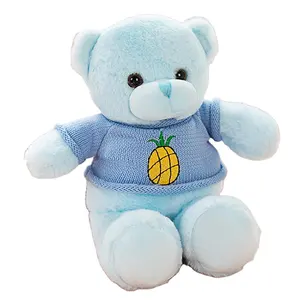 Хорошее качество, низкая цена, плюшевая кукла с плюшевым медведем, красочный фруктовый свитер, медведь, плюшевая игрушка для детей, подарки
