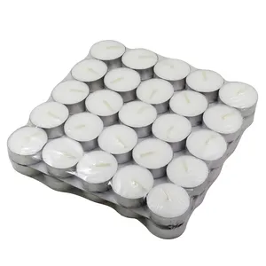 Bianco tealight candele in alluminio titolari con lungo tempo di combustione NEL regno UNITO