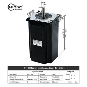 HLTNC 2-Phasen-Hybrid 3A 57 HS112 3 Nm 1,8 Grad Nema 23 Schrittmotor DM542/TB6600 Treibers ätze - Product Image 4