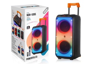 Nuevo Altavoz Portátil para Fiestas <span class=keywords><strong>NDR</strong></span>-1095 de 8 Pulgadas con Conexión para Karaoke, RGB, con <span class=keywords><strong>2</strong></span> Micrófonos Inalámbricos para Salón - Product Image 5