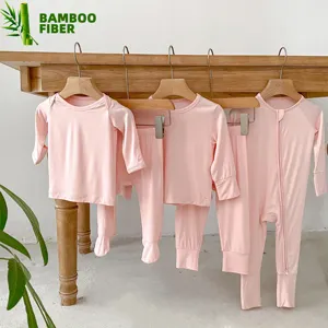 RTS Bamboo Newborn Baby Clothes Zipper Pajamas Suit Set Soft Baby Jumpsuit Sleepers Baby Rompers