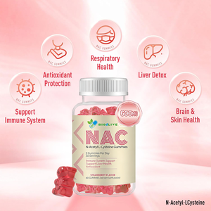 เอ็นเอซี เอ็น-อะซีทิล แอล-ซิสเทอีน กัมมี่ รสสตรอว์เบอร์รี อาหารเสริมแบบเคี้ยวได้ อาหารเสริมกัมมี่สำหรับผู้ใหญ่ วัตถุดิบจากธรรมชาติ - Product Image 4