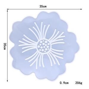 Moldes de fundición de resina hechos a mano para adornos decorativos DIY estilo Ins silicona DIY flor posavasos molde 5085 - Product Image 2