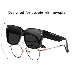 Lunettes de soleil carrées à grande monture, à porter par-dessus, pour la conduite, le sport, coupe-vent, avec logo personnalisé, 2023 - Product Image 2