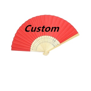 Customizable Mini Portable Handfan Slik Wooden Folding Fans Personalized Paper and Sublimated Bamboo Painted Technique - Product Image 1