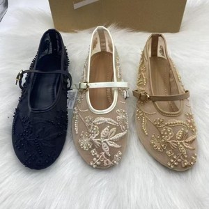 <span class=keywords><strong>Scarpe</strong></span> Estive da <span class=keywords><strong>Donna</strong></span> ZA Taglia <span class=keywords><strong>Grande</strong></span> 42, Design in Rete Ricamata, Slip-On Mary Jane, Ballerine - Product Image 1