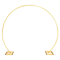 Grande Arche Circulaire Dorée en Métal pour Ballons et Fleurs, Décoration d'Anniversaire, Mariage, Remise de Diplômes, Arrière-Plan Photo