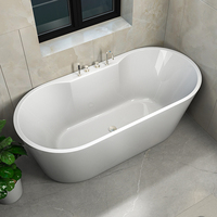 BESMA Offre Spéciale moderne blanc acrylique baignoire autoportante Portable avec égouttoir et robinet trempage Massage Whirlpool pour hôtels