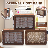 Hucha de madera personalizada DIY con orejas de gato y contador, caja de ahorro de dinero de 500/1000 pesos para niños y adultos, rastreador de objetivos de ahorro