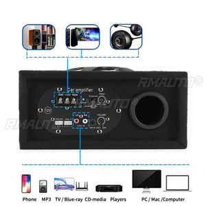 480w Car Stereo Subwoofer Shockproof Power <b>Amplifier</b> Under Seat Powered <b>Speaker</b> Car Alloy High Fidelity Music Player Car Audio - Product Image 4