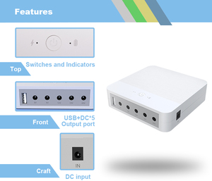 Sistemas de Alimentación Ininterrumpida (UPS), Mini UPS para Router y Módems, Mini UPS en Línea, Alimentación de Respaldo de CC 12v 9v 5v - Product Image 3