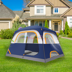 Tente de camping personnalisée pour 5 à 8 personnes tentes en tissu Oxford pour l'extérieur grandes tentes de camping imperméables pour deux chambres à coucher et une famille vivante - Product Image 1