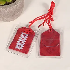 Großhandel amulett rote tasche-Rote Farbe Omamori Japanese Amulet Blessing Bag für Good Fortune