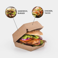 Boîte à sandwich en carton pour sushi, boîte thermique recyclable pour pâtisserie, emballage biodégradable, boîte à hamburger personnalisée