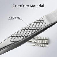 Pinces à cils antistatiques en acier inoxydable à pointe en fibre, outils professionnels pour extensions de cils, pinces à cils pour salon de beauté