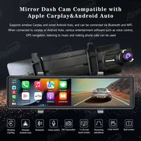 Caméra de tableau de bord ADINKAM IPS Mirror Dash Cam 11,26 pouces 4K avec Bluetooth, CarPlay sans fil, écran tactile, Android Auto, stéréo, aide au recul et amplificateur