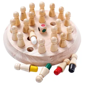 어린이 나무 메모리 체스 게임 조기 교육 교육 장난감 운동 어린이 논리적 사고 능력 장난감