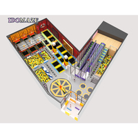 Parc de trampolines intérieur commercial pour enfants et adultes IDOMAZE, aventure sportive personnalisée, Air Rider