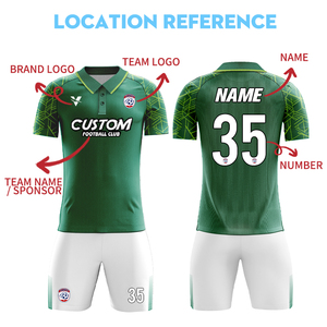 Uniforme De Fútbol Personalizado Por Sublimación De Talla Grande Con Camisa De Manga Corta Y Logo Bordado M904 - Product Image 3