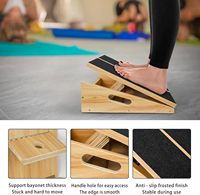Planche inclinée en bois professionnelle, planche inclinée réglable et civière de mollet, planche extensible-planche antidérapante inclinée