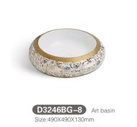 Lavabo d'armoire sanitaire de couleur d'or pour les éviers de comptoir en céramique ovale moderne blanc en vente de gros