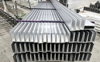 Profilé de support en aluminium sur mesure en forme de U avec verre trempé pour ponts, terrasses, porches et escaliers d'hôtels