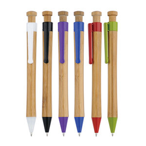 Bolígrafo de Bambú y Paja de Trigo Reciclada, Regalos Promocionales, Logotipo Personalizado, Bolígrafo Retráctil - Product Image 1