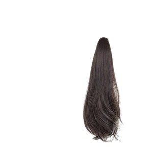 Queue de cheval haute à clipser légèrement bouclée, cheveux réalistes, style ondulé naturel pour femmes - Product Image 2