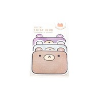 Bloc-notes créatif mignon de style dessin animé, notes autocollantes, 75x75mm, personnalisable, autocollants d'index DIY, papeterie colorée