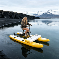 Vélo aquatique gonflable en PVC pour loisirs aquatiques en plein air, vente en gros, marque personnalisée, divertissement aquatique côtier