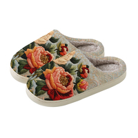 Chaussons pour hommes en fausse fourrure de lapin douce et moelleuse, à bout fermé, chauds pour l'hiver, confortables pour la maison et la chambre