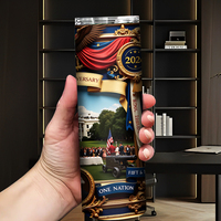 Thermos personnalisé en acier inoxydable pour le 250e anniversaire, écologique, durable, 20 oz, design imprimé UV