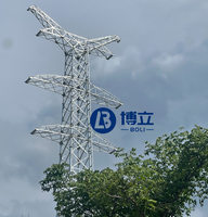 Tour compacte à base étroite pour la transmission de lignes électriques aériennes, offrant une grande stabilité structurelle et résistance au vent dans les zones restreintes.