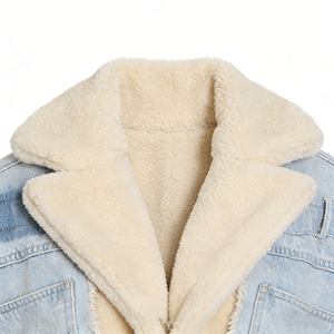 Veste en jean chaude pour femmes, en Denim, élégante, à la mode, manteau en Patchwork, pour l'hiver - Product Image 4