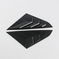 Volet de fenêtre arrière de voiture pour Toyota Yaris Ativ/Vios 2023 2024 2025, aspect fibre de carbone, garniture de ventilation latérale, noir brillant