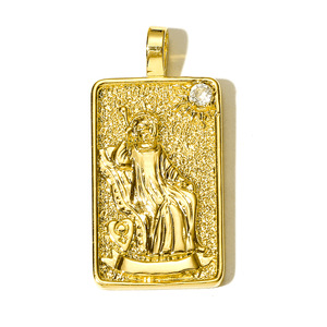 Vintage amuleto estrella sol Luna collar 3D en relieve ópalo chapado en oro <span class=keywords><strong>Real</strong></span> enlace cadena Tarot colgante collar - Product Image 5