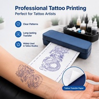 Imprimante thermique portable A4 sans fil pour pochoirs de tatouage, copieur professionnel de pochoirs pour artistes tatoueurs