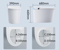 Pas cher Prix Moderne Blanc Salle De Bains Céramique Une Pièce Commode Intelligent Toilette Cuvette Électrique Smart Toilette Avec Bidet