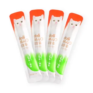 Multifunctional Temptations High Nutritive 100% Pet Creamy Wet Food Treats Liquid Lick Milk Cat Snack Stick In Boxes