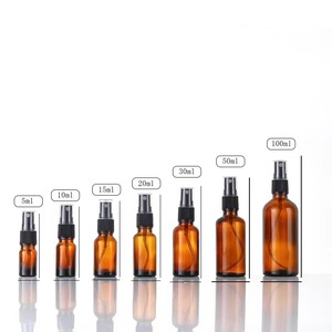 Flacon pulvérisateur opaque brun 5-100 ml, flacon d'huile essentielle en <span class=keywords><strong>verre</strong></span> pressé brun, échantillon en gros, flacon cosmétique - Product Image 6