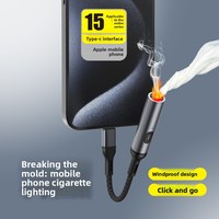 Briquet rechargeable coupe-vent spécifique aux métaux, allume-cigare extérieur avec fonction de charge de téléphone, vente en gros, taille mini personnalisable