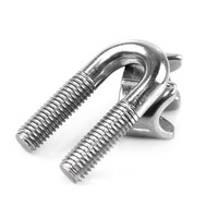M4 DIN 741 Metrische Edelstahl-Drahtseilklemme 5/32 Zoll Kabelmanagement-Clips Outdoor-Fixierklemmen für Drahtseile