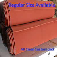 Rouleau de mousse de silicone à cellules ouvertes SHR-16-5, densité 160 kg/m³, épaisseur 5 mm, rouleau d'éponge de silicone rouge pour table de presse à chaud
