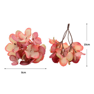 Fleur artificielle en soie Dongchen Crafts, hydrangea à 16 branches, effet peinture à l'huile, pour mariage, décoration intérieure, boîte cadeau, accessoire de chapeau - Product Image 5