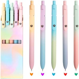 Juego de 5 Bolígrafos de Gel de Colores Degradados - Material Escolar y de Oficina con Cuerpo Degradado - Product Image 1