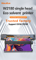 WorldColor 64 "72" 1,6 M 1,8 m Impresora digital de inyección de tinta Eco solvente y Uv Roll to Roll Single Head Xp600 I3200 Máquina de impresión
