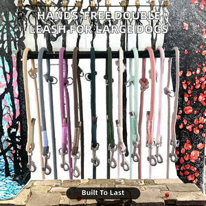 Многофункциональный нейлоновый двойной поводок для средних и крупных собак: для бега и походов, модный, современный, однотонный, для фестивалей и спорта, с функцией «свободные руки» - Product Image 5
