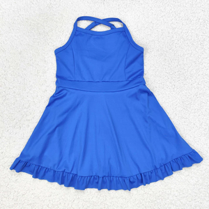 Robe de sport pour enfants à prix d'usine, short pour filles jusqu'aux genoux, robe de yoga 1 pièce - Product Image 2