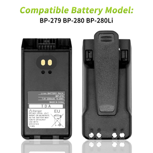 Batterie Li-ion rechargeable BP-279 BP279 pour talkie-walkie IC V88 V10MR A16 F1000 F2000, compatible avec les batteries de radio BP-280 BP-280Li - Product Image 1